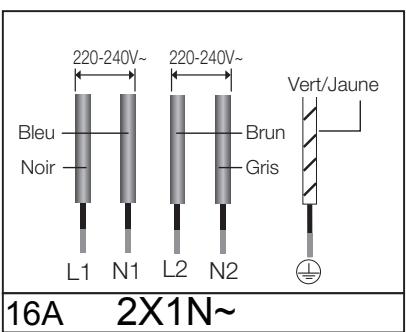 SAMSUNG NZ64F3NM1BB/UR - 2x1N~: Oddziel przywody przyd podłaczeniem. - 1