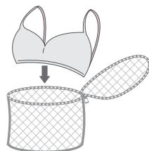 SAMSUNG ECO BUBBLE WD1702RJV1 - Assurez-vous de placer les soutien-gorge (lavables à l'eau) dans un sac à linge (à acheter séparément). - 1