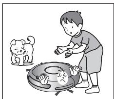 SAMSUNG SR8846 NAVIBOT - Wanner een kind of huisdier alleen worden gelaten, moet u ervoor zorgen dat de aan-uitschakelaar van de robotstofzuiger in de uitstand staat. - 1