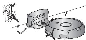 SAMSUNG SR8846 NAVIBOT - Houd het netsnoer van het oplaadstation alsijd op het stopcontact aangesloten. - 1