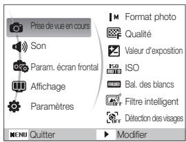 SAMSUNG DV90K6000CW - Exemple : sélection de l'option de balance des blancs en mode - 1