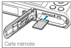 SAMSUNG DV90K6000CW - Insertion de la batterie et de la carte mémoire - 2