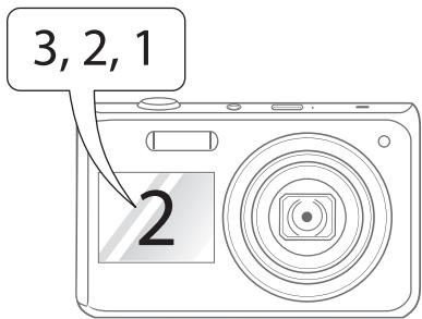 SAMSUNG DV90K6000CW - Appuyez sur le [Déclencheur] pour lancer le retardateur. - 1