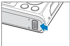 SAMSUNG DV90K6000CW - Insertion de la batterie et de la carte mémoire - 5