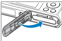 SAMSUNG DV90K6000CW - Insertion de la batterie et de la carte mémoire - 4