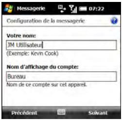 PALMONE TREO PRO - Configuration d'un compte POP/IMAP dans l'application de messagerie : principaux fournisseurs de services de messagerie - 2