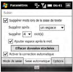 PALMONE TREO PRO - Configuration des options de saisie - 2