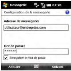 PALMONE TREO PRO - AVANT DE COMMENCER Demandez les informations suivantes à votre fournisseur de messagerie ou votre administrateur système : - 1