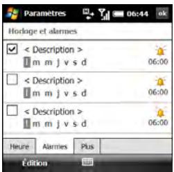 PALMONE TREO PRO - Configuration des alarmes du système - 1