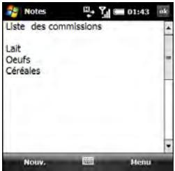 PALMONE TREO PRO - Création d'une note - 1