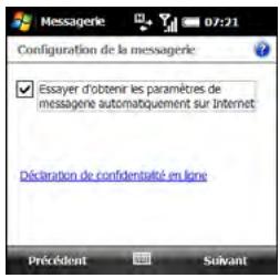 PALMONE TREO PRO - AVANT DE COMMENCER Demandez les informations suivantes à votre fournisseur de messagerie ou votre administrateur système : - 2
