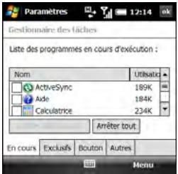 PALMONE TREO PRO - Fermeture d'applications - 1