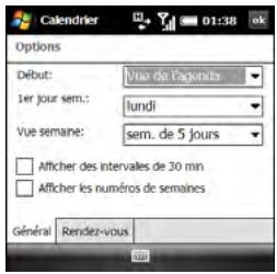 PALMONE TREO PRO - Personnalisation du Calendrier - 1