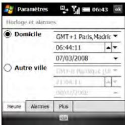PALMONE TREO PRO - Configuration de la date et l'heure - 1