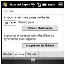 PALMONE TREO PRO - Personnalisation de vos paramètres Internet Explorer Mobile - 2