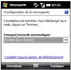 PALMONE TREO PRO - Configuration d'un compte POP/IMAP dans l'application de messagerie : principaux fournisseurs de services de messagerie - 3
