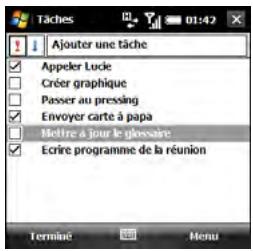 PALMONE TREO PRO - Marquage d'une tâche - 1