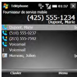 PALMONE TREO PRO - Composition d'un numero à l'aide du clavier à l'écran - 2