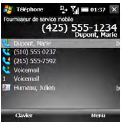 PALMONE TREO PRO - Appuyez sur Télephoner/Envoyer O. - 1