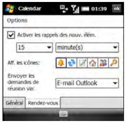 PALMONE TREO PRO - Personnalisation du Calendrier - 2