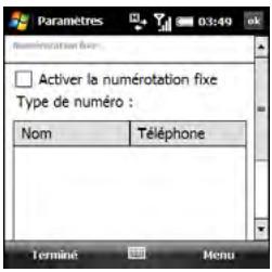 PALMONE TREO PRO - Activation de la numérotation fixe - 1