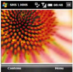 PALMONE TREO PRO - Aperçu d'un message texte avec une piece jointe - 1