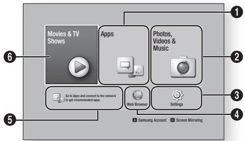SAMSUNG BD F7500 XE - The Home Screen - 1