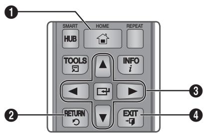 SAMSUNG BD F7500 XE - Buttons on the Remote Control Used for the Settings Menu - 1