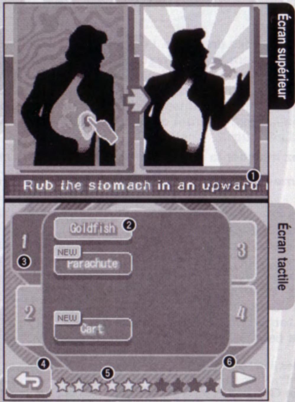 GAMES NINTENDO DS PROJECT RUB - Écran de menu du mode mémoire (voir la page ci-contre) - 2