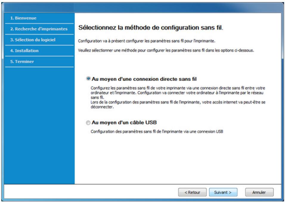 SAMSUNG M2070 - Configuration du réseau sans fil - 1