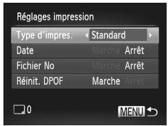 CANON POWERSHOT A2300 - Configuration des réglages impression - 1