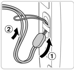 CANON POWERSHOT A2300 - Fixation de la dragonne et de la couroie - 1