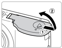 CANON POWERSHOT A2300 - Insertion des piles - 1