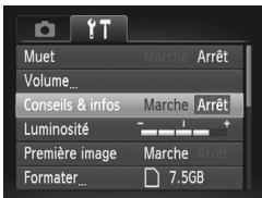 CANON POWERSHOT A2300 - Masquage des conseils et des astuces - 1