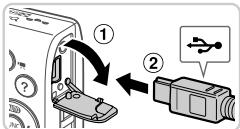 CANON POWERSHOT A2300 - Lorsqu'un message vous invitant à raccorder l'appareil photo s'affiche, raccordez-le à l'ordinateur. - 1