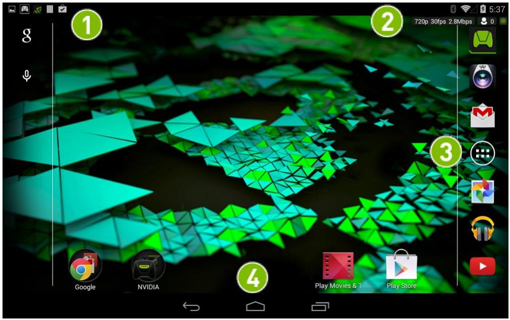 NVIDIA SHIELD TABLET K1 8 - Présentation de la navigation - 1