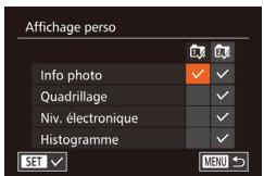 CANON POWERSHOT G7X MII - Personnalisation des informations affichées - 2