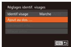 CANON POWERSHOT G7X MII - Enregistrement des informations d'identification de visage - 2