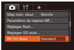 CANON POWERSHOT G7X MII - Modification du niveau de réduction du bruit (RB ISO élevé) - 1