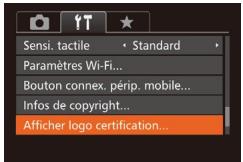 CANON POWERSHOT G7X MII - Vérification des logos de certification - 1