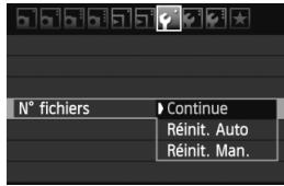CANON EOS 600D - MENUMethodes de numérotation des fichiers - 1