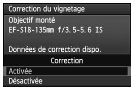 CANON EOS 600D - MENU Correction des coinssons de I'image - 2