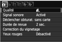 CANON EOS 600D - Procedure de réglage des menus - 1