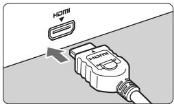 CANON EOS 600D - Branchez le cable HDMI sur l'appareil photo. - 1