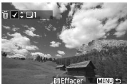 CANON EOS 600D - Sélectionnez [Sélectionner et effacer images]. - 1