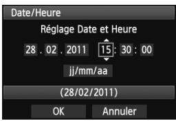 CANON EOS 600D - Dans l'onglet [Y], Sélectionnez [Date/Heure]. - 1