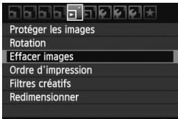 CANON EOS 600D - MENUCocher <  > les images a effacer par lot - 1