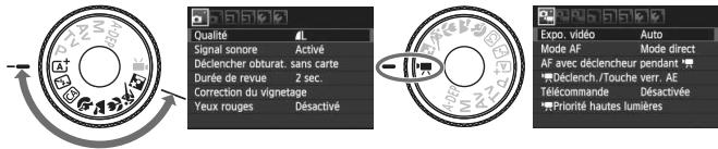 CANON EOS 600D - Modes de la zone élémentaire Mode d'enregistrement video - 1