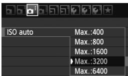 CANON EOS 600D - MENU Réglage de la sensibilité ISO maximale pour ISO auto* - 1