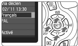 CANON EOS 600D - Dans l'onglet [F], sélectionnez [Langue]. - 1